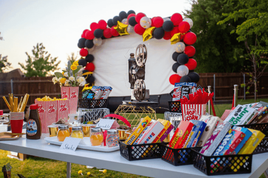 Backyard Movie Night birthday party