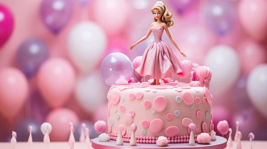 Barbie doll cake