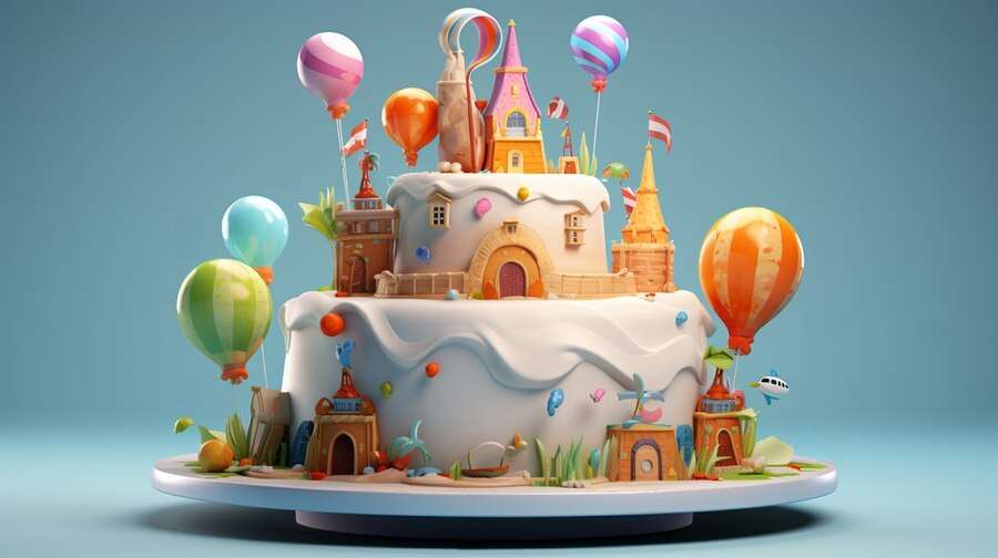 fairy tale castle cake