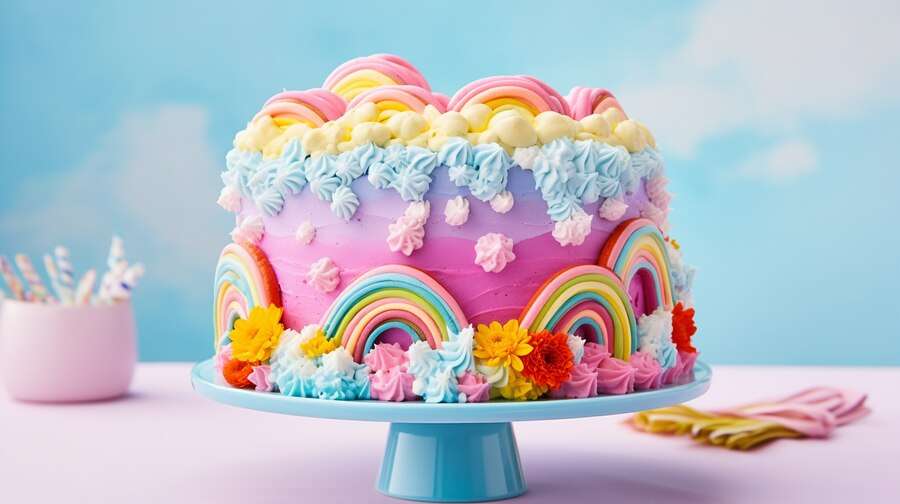 Rainbow cake idea
